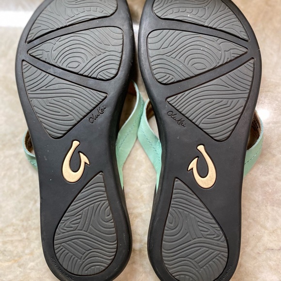 Olukai Honu mint green straps 7 - Picture 11 of 12